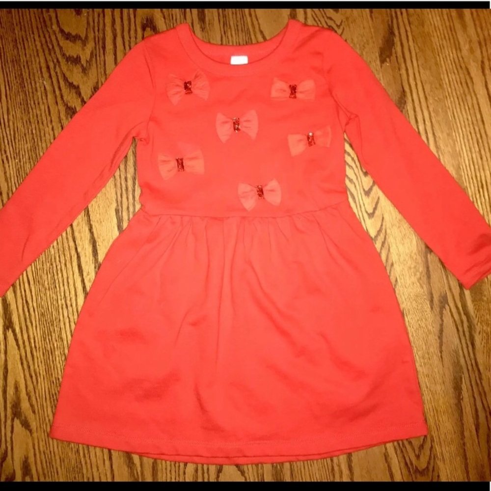 NEW CARTERS GLITTER TULLE BOW SPARKLE DRESS, 4T